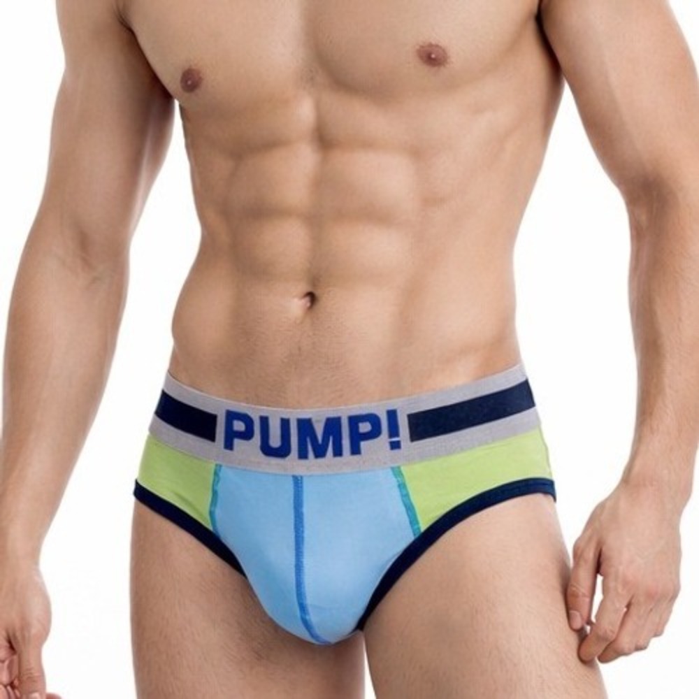 PUMP! Classic Cotton Briefs Green/Blue Size M (28-30) NWT